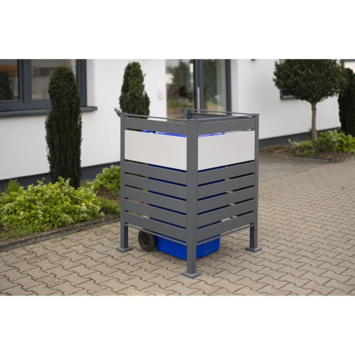 Habillage métallique pour poubelle Planum Westmann, 240 litres - Anthracite