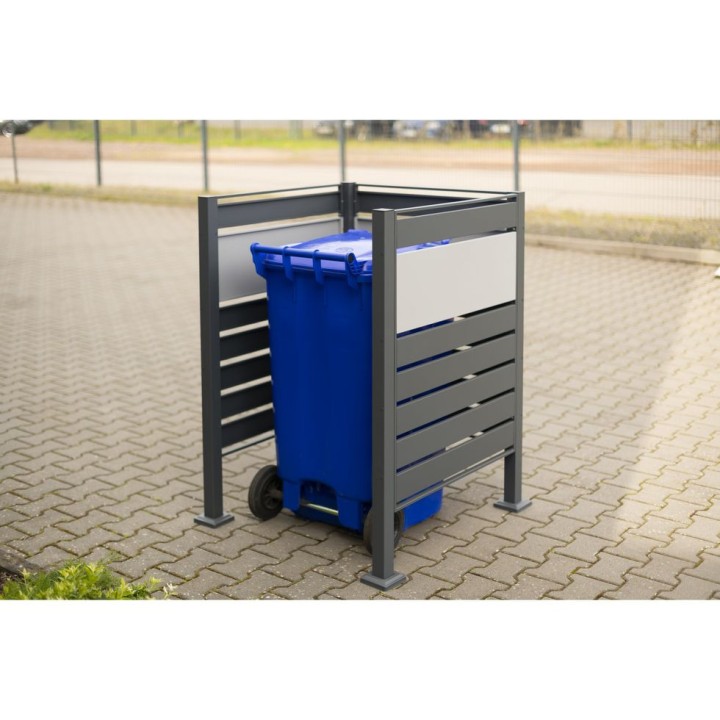 Habillage métallique pour poubelle Planum Westmann, 240 litres - Anthracite