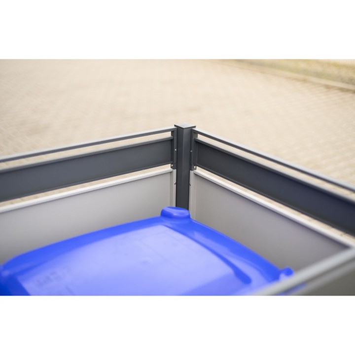 Habillage métallique pour poubelle Planum Westmann, 240 litres - Anthracite