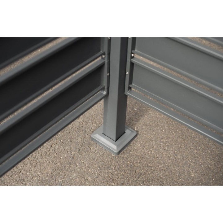 Habillage acier inoxydable pour poubelle Planum Westmann, 240 litres - Anthracite