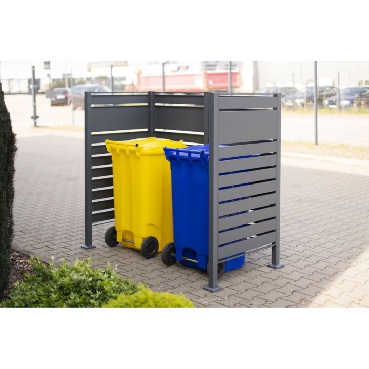 Habillage acier inoxydable pour poubelle Planum Westmann, 240 litres - Anthracite