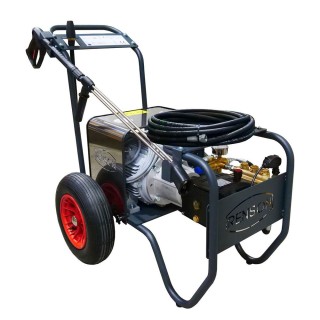 Nettoyeur haute pression Renson trio flector Triphasé eau froide, 150 bars, 30l/min, total stop, flexible 20 m