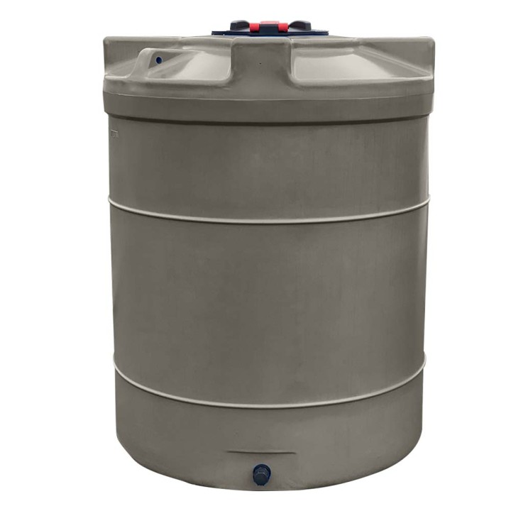 Cuve de stockage d’eau aérienne 3000 L, en PEHD taupe