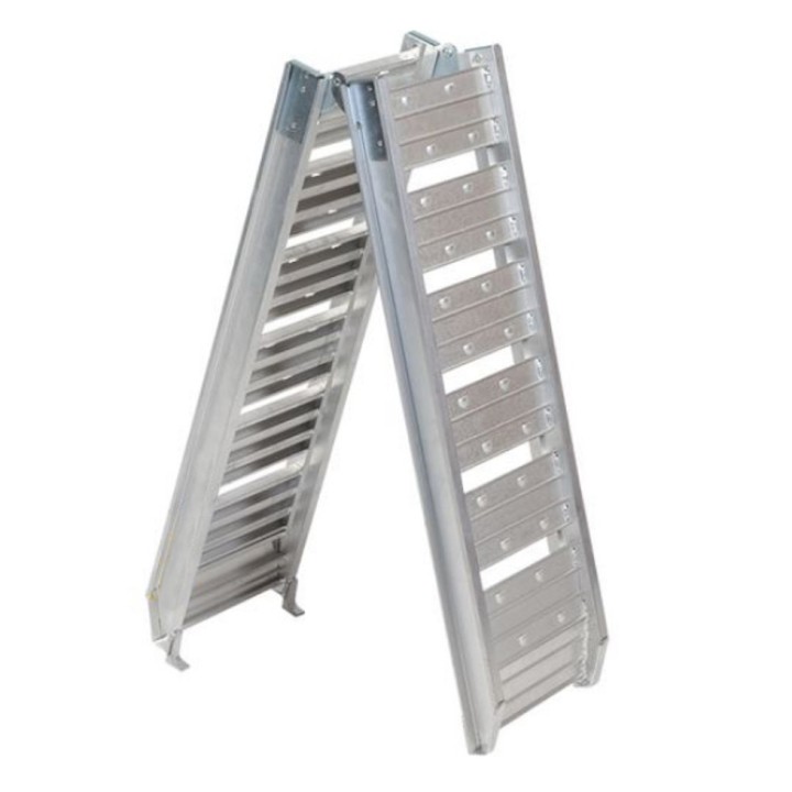Rampe alu pliante Viso, charge max 250 Kg/rampe - Jeu 2 rampes 180 x 29.5 cm