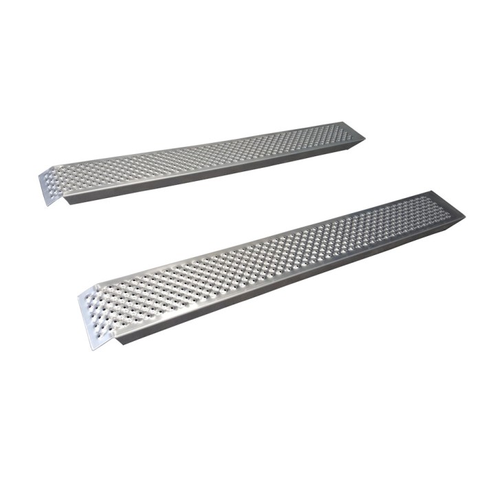Rampe aluminium Viso, charge max 500 Kg/rampe - Jeu 2 rampes 200 x 26 cm