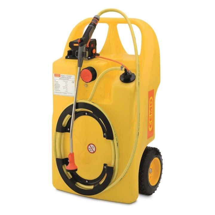 Caddy arrosage CEMO 60 silencieux, batterie Lithium CAS 18 V - 2 Ah, chargeur