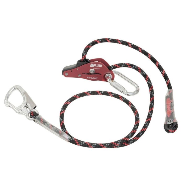 Longe de maintien HandZup 2M + 1/4 tour + mousqueton Honeywell Miller
