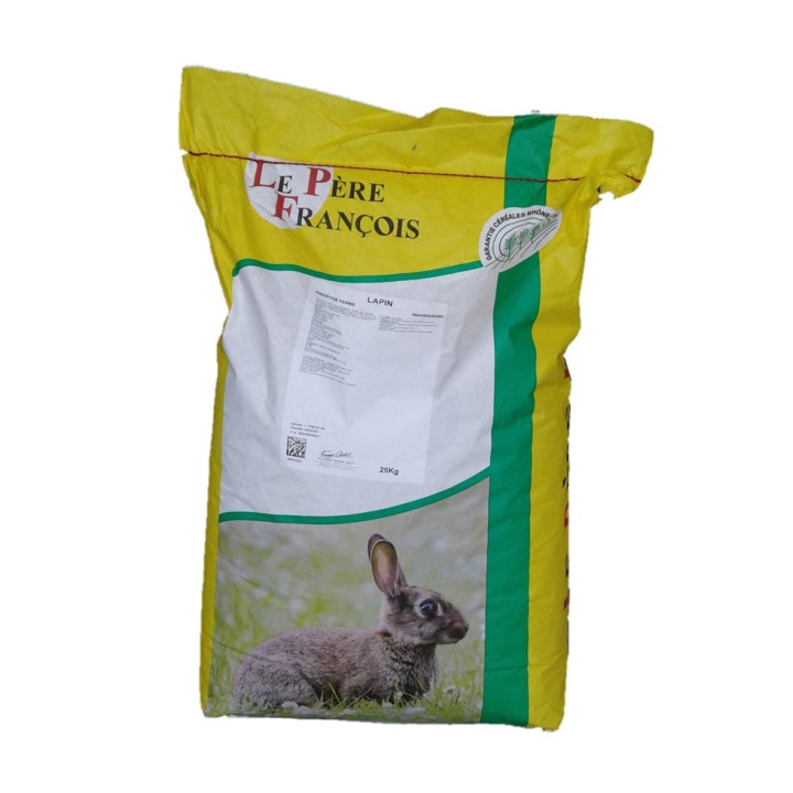 Aliment complet lapins granulés Regalap Folium - Le Père François, sac 25 kg