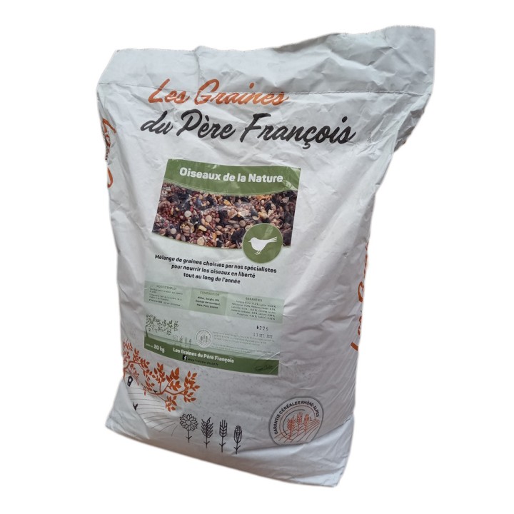 Aliment oiseaux mélange de graines - Le Père François, sac 20 kg