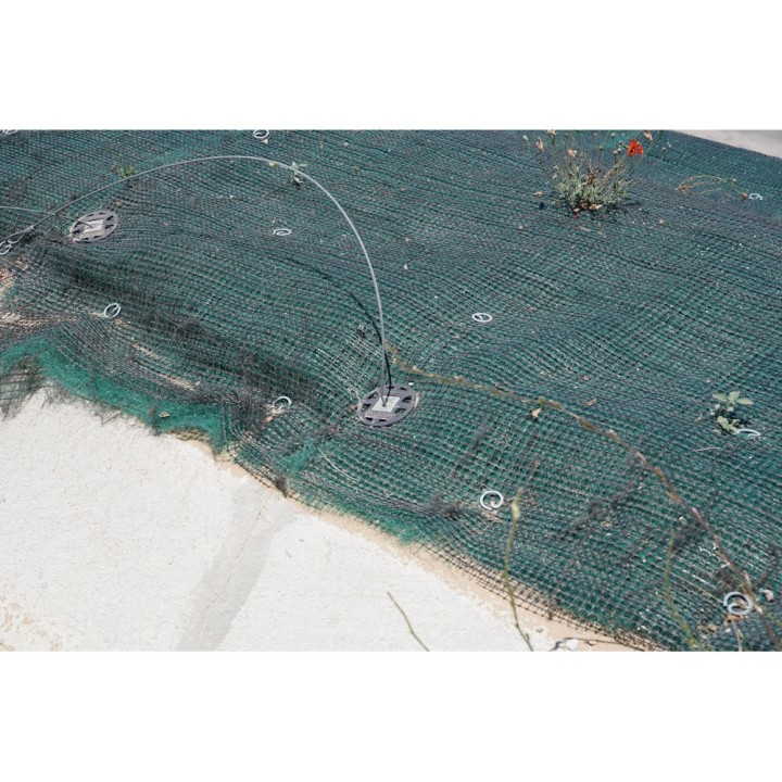 Kit d'ancrage TL-304 zinc/alu ancre TL-A3 Gripple pour fixer paillages contre plantes invasives, 1 m, boîte de 20 unités