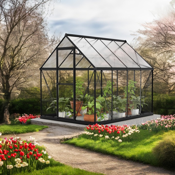 Serre de jardin Hybrid noire Canopia - 185 x 247 cm