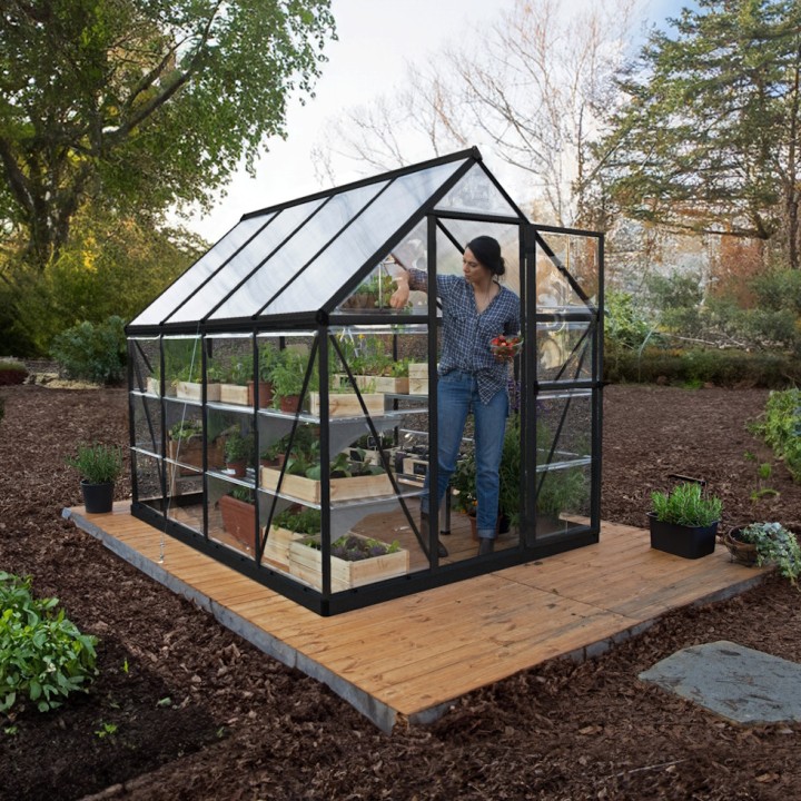 Serre de jardin Hybrid noire Canopia - 185 x 247 cm