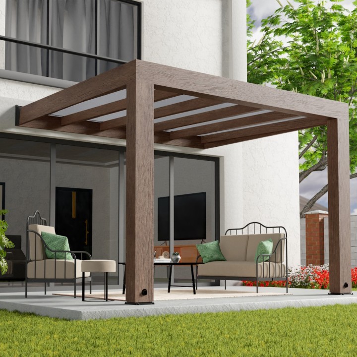 Pergola Helsinki Canopia - Structure taupe