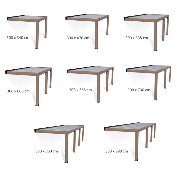 Pergola Helsinki Canopia - Structure taupe