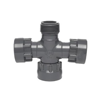 Raccord Croix union PVC - 1" Mâle x 1" Femelle x 1" Femelle x 1" Femelle DURA, à l'unité