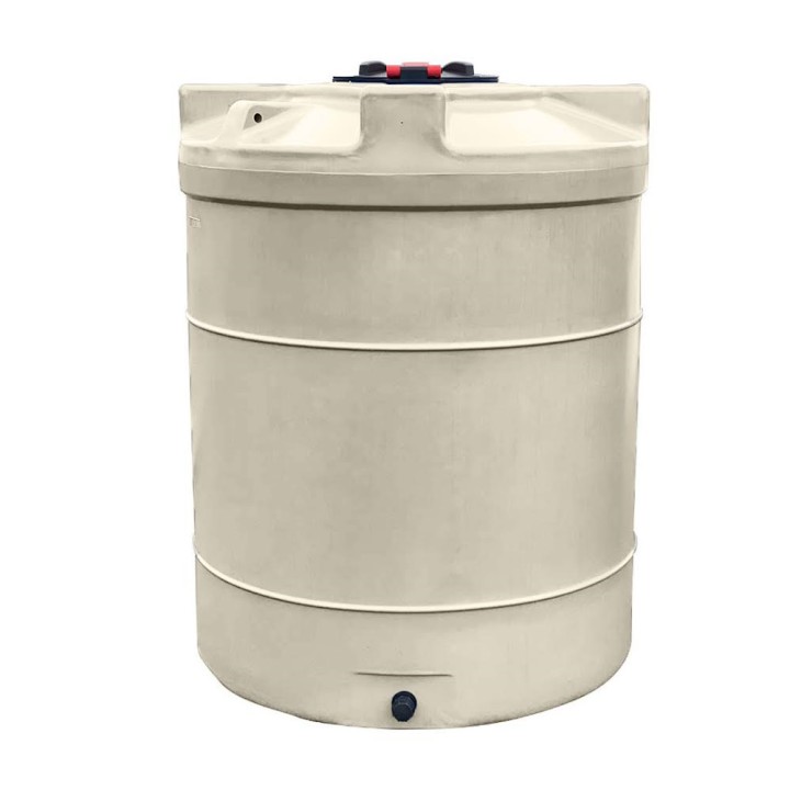 Cuve de stockage d’eau aérienne 3000 L, en PEHD beige