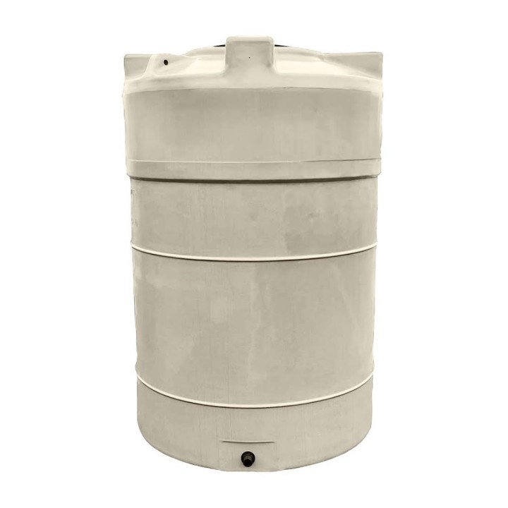 Cuve de stockage d’eau aérienne 2000 L, en PEHD beige