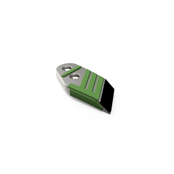 Pointe gauche soc de charrue KUHN HUARD plaq carbure, rechargement, 85 x 25 mm, EA 52 mm, ép 12 mm - adaptable