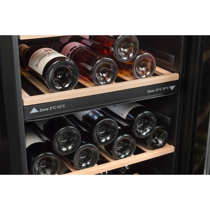 Cave à vin double compartiment LS51.2ZBLACK La Sommelière, 50 bouteilles