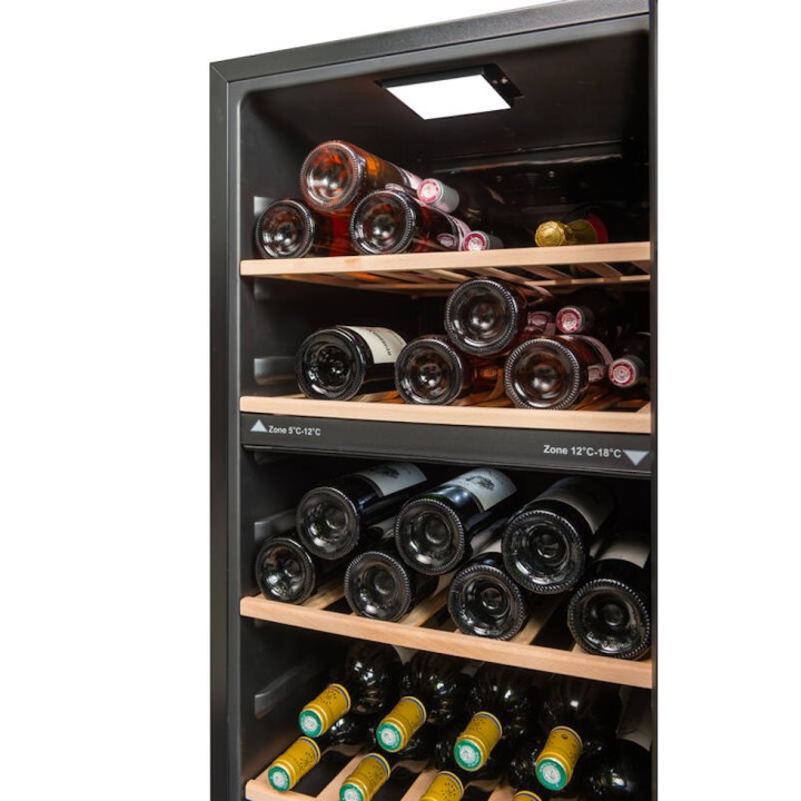 Cave à vin double compartiment LS51.2ZBLACK La Sommelière, 50 bouteilles