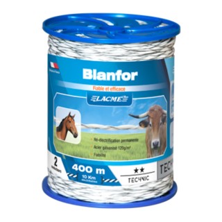 Fil clôture électrique conducteur Blanfor Lacmé, Bobine 400 m