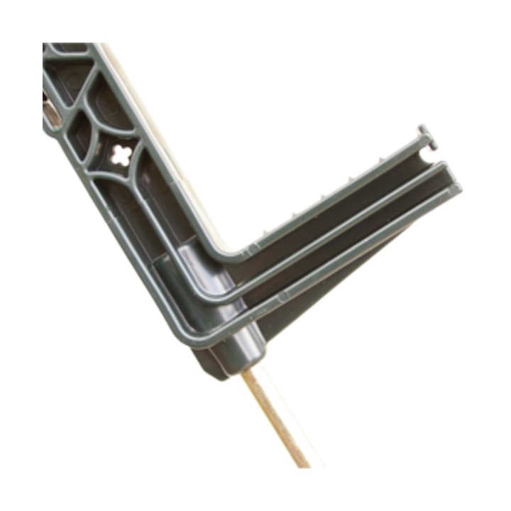 Piquet plastique vert auto-isolant fil, cordon, ruban, clôture électrique Isopost Lacmé, 110 cm, Lot de 10