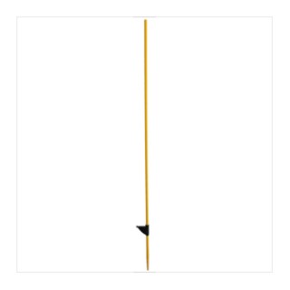 Piquet fibre jaune Ø12 mm + talon clôture électrique Lacmé, 125 cm, Lot de 10