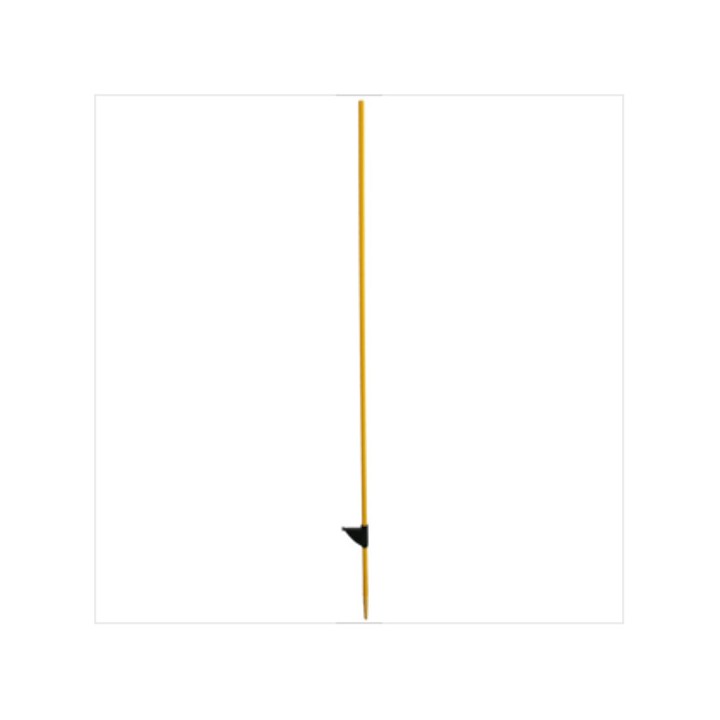 Piquet fibre jaune Ø12 mm + talon clôture électrique Lacmé, 125 cm, Lot de 10