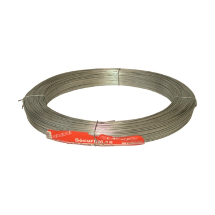 Fil acier High-Tensile lisse Lacmé, clôture électrique Sécurgal 18, Ø 1,8 mm, Couronne 5 Kg, 250 m