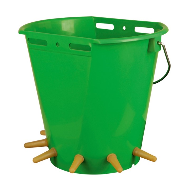 Seau biberon d’allaitement Kerbl, pour agneaux 8 L, 6 tétines