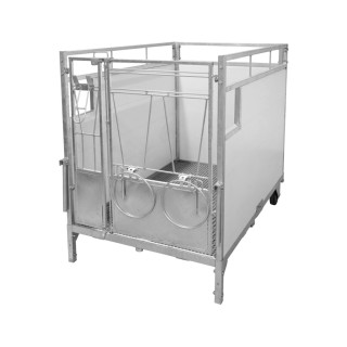 Case à veau grand modèle Premium Kerbl, avec plancher pivotant