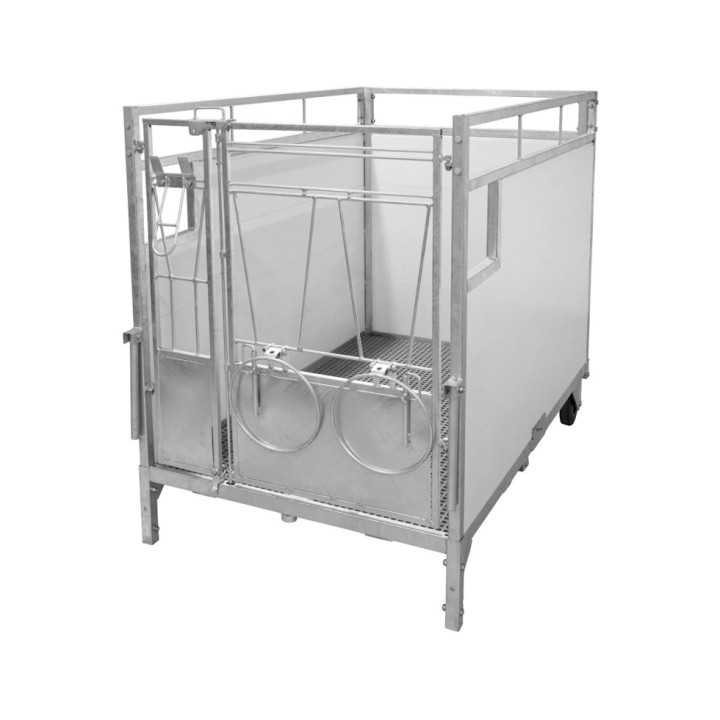 Case à veau grand modèle Premium Kerbl, avec plancher pivotant