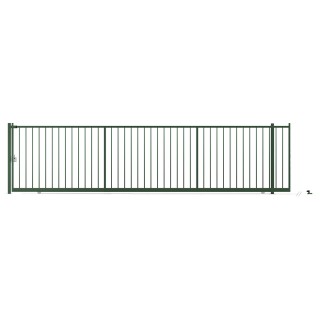 Portail industriel coulissant Medium Largeur 3m Barreaudé