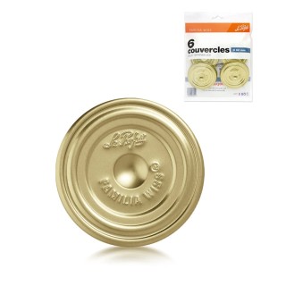 Sachet de 6 couvercles Le Parfait Familia Wiss, Ø 82 mm ou Ø 100 mm
