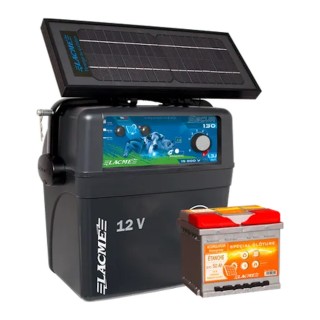Kit électrificateur solaire Secur Zenith 7,2 W + accu 50 Ah + panneau solaire7,2 W Lacmé