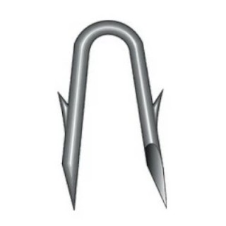 Crampillon Harpon Galvanisation Riche 4,0mm x 40mm seau de 20kg