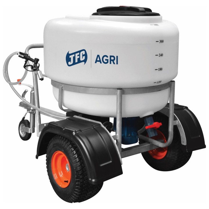Chariot à Lait JFC Agri, 340 L, tout terrain avec mélangeur motorisé, pompe de distribution, attelage