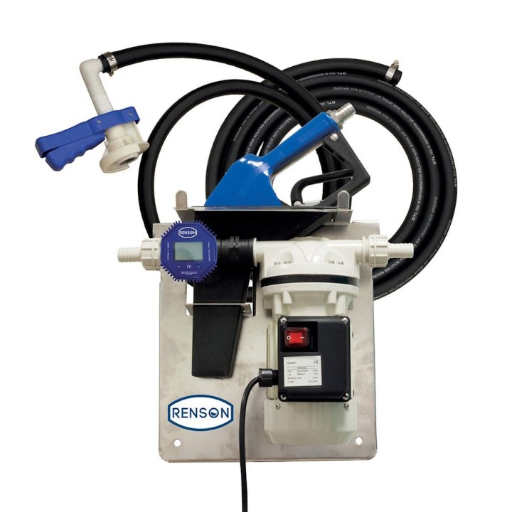 Station transfert AdBlue 230 V 35L/min Renson pour IBC, pistolet automatique + compteur