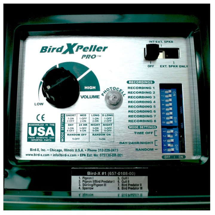 Répulsif Effaroucheur électronique sonore oiseaux Bird-X Peller PRO - Version oiseaux Agricoles