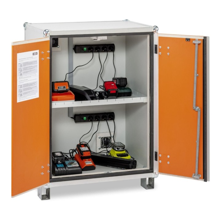 Armoire anti-feu batterie 8/10 Premium lockEX 230 V, avec pieds Cemo