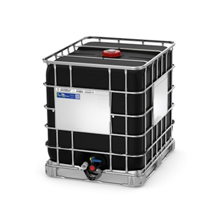 Cuve de stockage NOIRE anti-UV 1000 L pour récupérateur d'eau et carburants type container IBC