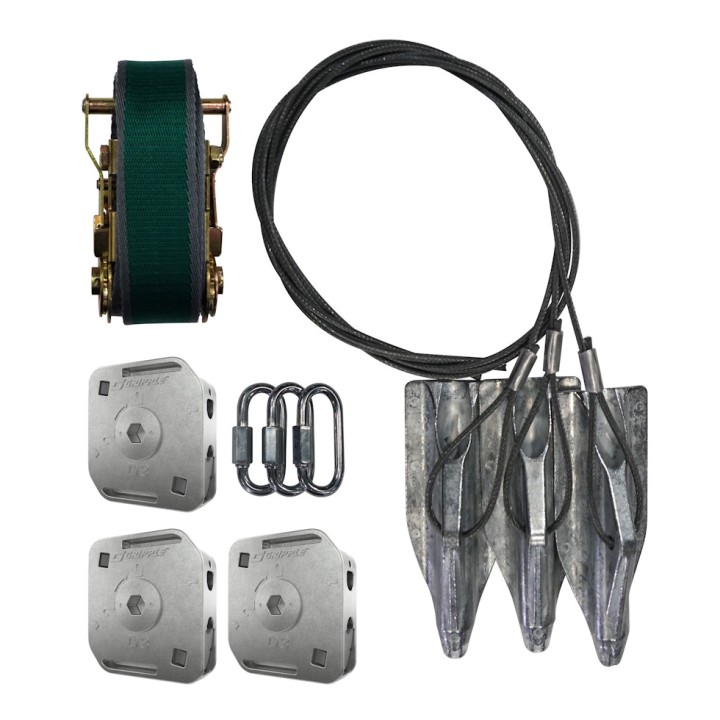Kit d’ancrage motte premium réglable PRBK3 Gripple, Arbre 2,5 m à 4,5 m - Diamètre max 25 cm