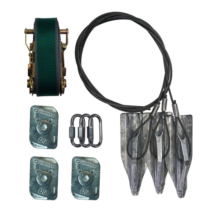 Kit d’ancrage motte premium réglable PRBK 5 Gripple, Arbre 7,5 m à 12 m - Diamètre max 75 cm