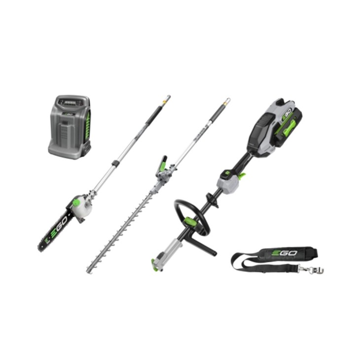 Pack multi-outils élagage/taille MHCC1022E EGO - Bloc moteur + Taille-haie + Scie sur perche + Batterie + Chargeur