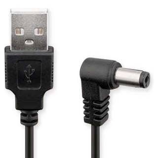 Câble d'alimentation prise USB / prise DC creuse 5,5 x 2,1 mm, 5 V - long. 50 cm
