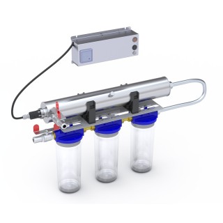 Kit Stérilisateur UV HOME 3 - 55 W - 3,2 m3/h + 3 Filtres - BIO-UV