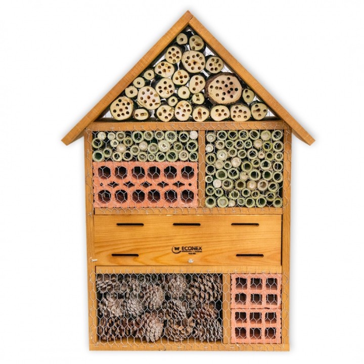 Hôtel à insectes moyenne taille en bois - 78 x 57 x 28,5 cm