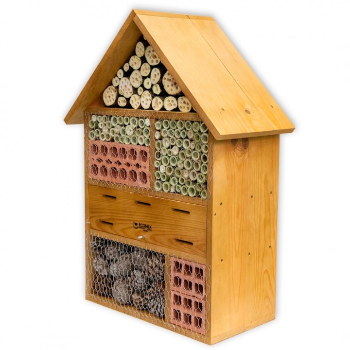Hôtel à insectes moyenne taille en bois - 78 x 57 x 28,5 cm