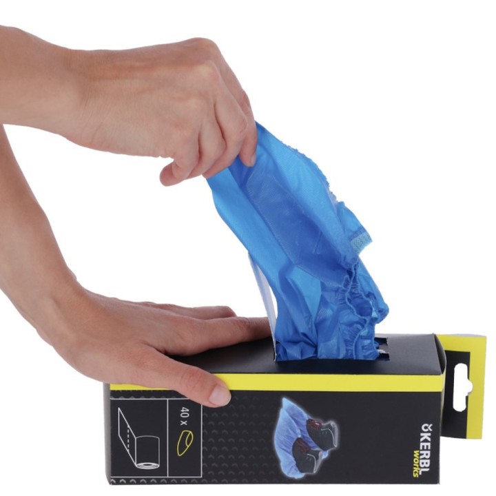 Surchaussures jetables avec élastique, bleu, par 40, Kerbl