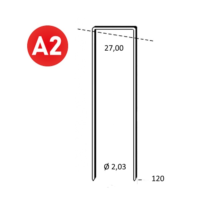 Agrafes WP-120 inox, 1450 unités Alsafix